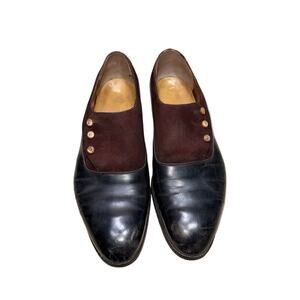 Vintage BERLUTI Victorian Two-Tone Leather Suede Button Shoes   Size: 9.5 Men's